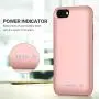 QTshine Battery Case for iPhone 6/6s/7/8, Upgraded [6000mAh] Protective Portable Charging Case Rechargeable Extended Battery Pack for Apple iPhone 6/6s/7/8 (4.7) - Rose Gold
