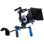 Morros DSLR Rig Movie Kit Shoulder Mount Rig + Follow Focus + Matte Box + Adjust Platform+ C Shape Support Cage +Top Handle for All DSLR Cameras and Video Camcorders