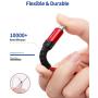 Micro USB Cable Android, JSAUX(2-Pack 6.6FT) Micro USB to USB A High Speed Charger Nylon Braided Cord Compatible with Samsung Galaxy S6 S7 J7 Edge Note 5,LG,Kindle,Xbox,PS4,Camera and More(Red)