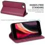 SHIELDON iPhone SE 2020 Case, iPhone 8 Wallet Case Genuine Leather Card Holder Magnetic Closure Stand Book Flip Cover Shockproof Protection Case Compatible with iPhone SE2/8/7 (4.7") - Red Violet SHIELDON iPhone SE 2020 Case, iPhone 8 Wallet Case Genuine Leather Card Holder Magnetic Closure Stand Book Flip Cover Shockproof Protection Case Compatible with iPhone SE2/8/7 (4.7") - Red Violet