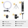 Yesker 10” Ring Light with 51 Inch Floor and Desktop Tripod Stand LED Ringlight 3 Light Modes 10 Brightness Level Phone Holder Selife Remote for Streaming Makeup Photography Zoom Wed Conferencing