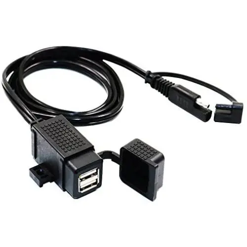 MOTOPOWER MP0609C 3.1Amp Waterproof Motorcycle Dual USB Charger Kit SAE to USB Adapter Cable Phone Tablet GPS Charger MOTOPOWER MP0609C 3.1Amp Waterproof Motorcycle Dual USB Charger Kit SAE to USB Adapter Cable Phone Tablet GPS Charger