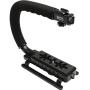 Vidpro VB-12 Stabilizer Hand Grip for DSLR Cameras, Video Camcorders & Action Cameras with Microphone + Flex Tripod + Kit