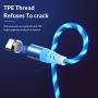 TOPK Magnetic Charging Cable,(4-Pack,1ft,3ft,3ft,6ft)3A Fast Charging Flowing Data Transfer USB Magnetic Cable,Nylon Braided 3 in 1 USB C,Micro USB Phone Charger Cable Compatible with iProduct