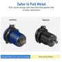 Quick Charge 3.0 Dual USB Charger Socket, ADSDIA Waterproof Aluminum Power Outlet Fast Charge with LED Voltmeter & Wire Fuse DIY Kit for 12V/24V Car Boat Marine Motorcycle Truck Golf Cart and More