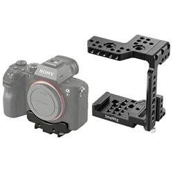 SMALLRIG Quick Release Half Cage for Sony A7R III/A7 III/A7 II/A7R II/A7S II, QR Plate for Manfrotto 501PL System - 2098