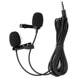 Mini Dual Microphone for Phone, Phone Mini Recording Karaoke Mobile Phone Small Microphone Tie-Clip Pocket Dual Miacrophone