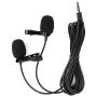 Mini Dual Microphone for Phone, Phone Mini Recording Karaoke Mobile Phone Small Microphone Tie-Clip Pocket Dual Miacrophone