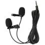 Mini Dual Microphone for Phone, Phone Mini Recording Karaoke Mobile Phone Small Microphone Tie-Clip Pocket Dual Miacrophone
