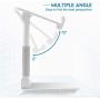 Foldable Portable Cell Phone Stand,Adjustable Height & Angle Smart Phone Holder for Desk,Case Friendly Sturdy Aluminum Metal Mobile Stand Compatible with iPhone11 Samsung Galaxy S10 & Tablets(6”-11”)