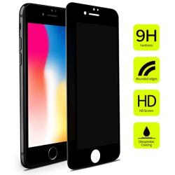 iPhone 8 Plus 7 Plus Anti Spy Screen Protector Tempered Glass, Benks Privacy Protective Film Unbreakable Soft Frame 0.23mm 3D Curve Edge Full Coverage (Black Apple iPhone8 Plus iPhone7 Plus, 5.5-Inch)