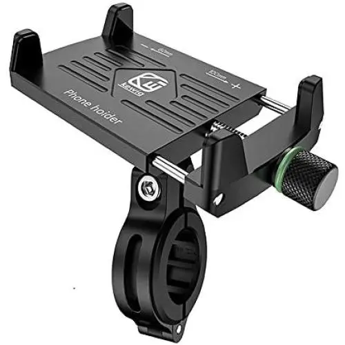 VOANZO Bicycle Phone Holder, Universal Bike & Motorcycle Handlebar Phone Mount, Adjustable Motorcycle Phone Holder Fit for 3.5-6.5Cell Phones, Anti-Slip (Black) VOANZO Bicycle Phone Holder, Universal Bike & Motorcycle Handlebar Phone Mount, Adjustable Motorcycle Phone Holder Fit for 3.5-6.5Cell Phones, Anti-Slip (Black)