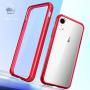 Mkeke Compatible with iPhone XR Case,Clear Anti-Scratch Shock Absorption Cover Case for iPhone XR Red