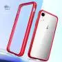 Mkeke Compatible with iPhone XR Case,Clear Anti-Scratch Shock Absorption Cover Case for iPhone XR Red