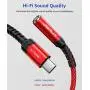 USB Type C to 3.5mm Female Headphone Jack Adapter, JSAUX USB C to Aux Audio Dongle Cable Cord Compatible with Pixel 4 3 2 XL, Samsung Galaxy S20 Ultra Z Flip S20+ Note 10 S10 S9 Plus, iPad Pro(Red) USB Type C to 3.5mm Female Headphone Jack Adapter, JSAUX USB C to Aux Audio Dongle Cable Cord Compatible with Pixel 4 3 2 XL, Samsung Galaxy S20 Ultra Z Flip S20+ Note 10 S10 S9 Plus, iPad Pro(Red)