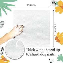 Pet Time Grooming Wipes | Premium Cloth, 100% All-Natural, Hypoallergenic, PH Balance, Fragrance Free | Deodorizing Pet Wipes for Dogs and Cats