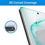 [2 Pack] Galaxy Note 10 Plus Screen Protector Tempered Glass Protector [9H Hardness] [Fingerprint Recognition] [3D Curved Coverage] for Samsung Galaxy Note 10 Plus/Note 10 Pro/Note 10+ (6.8")