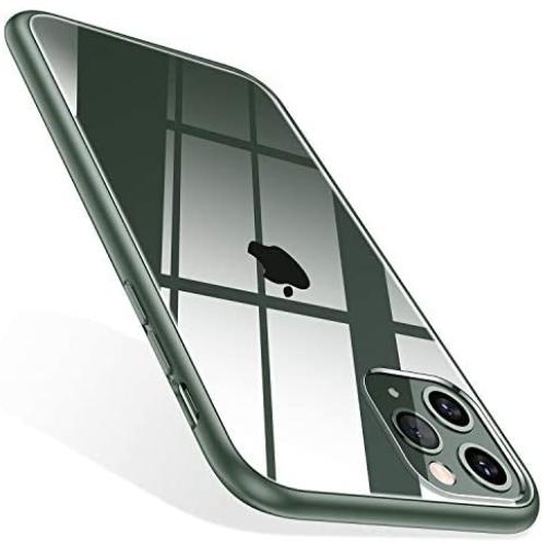 TORRAS Diamonds Clear iPhone 11 Pro Max Case, [Anti-Yellow][Fully Protective] Slim Fit Shockproof Hard Plastic Back & Soft Silicone Bumper Phone Case Designed for iPhone 11 Pro Max,Midnight Green