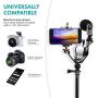 Movo 3BA-1 Triple Shoe Bracket - Camera V Bracket for Lights, Monitors, Microphones and More (Small)