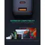 USB C Charger AUKEY Omnia 65W Fast Charger (Dual Port USB C PD 3.0 Plus USB A) with GaNFast Technology and Dynamic Detect PD Charger Wall Charger for iPhone 11 Pro Max, Google Pixel 3 XL, LG, Samsung USB C Charger AUKEY Omnia 65W Fast Charger (Dual Port USB C PD 3.0 Plus USB A) with GaNFast Technology and Dynamic Detect PD Charger Wall Charger for iPhone 11 Pro Max, Google Pixel 3 XL, LG, Samsung