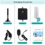 Cell Phone Signal Booster for RV, Motorhome, Car, Truck, Boats, Small Cabin & Camper Use, Multiple Band Repeater Kit for All Carriers LTE Voice Calls and Data, Supports Multi Devices