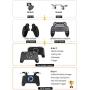 Mobile Controller with Power Bank Cooling Fan for PUβG, YONWIN L1R1 Game Trigger Joystick Gamepad Grip Remote for 4-6.5" Android IOS Phone - Latest Version Blue Light 4000mAh