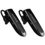 Glazata Wireless Bluetooth Headset Earpiece with Mic, 30-hrs Talking Time Stereo A2DP Hands-Free in-Ear Headphone for iPhone Samsung Cell Phone, Driver/Trucker (Black 2-Pack)