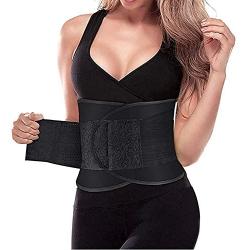 MOPIDICK Waist Trainer Belt - Unisex Waist Cincher, Postpartum Womens Slimming Body Shaper Belt, Adjustable Sport Girdle Belt (Black, Small)