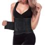 MOPIDICK Waist Trainer Belt - Unisex Waist Cincher, Postpartum Womens Slimming Body Shaper Belt, Adjustable Sport Girdle Belt (Black, Small)