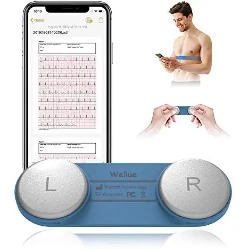 Heart Monitor Chest Strap, Wearable Heart Monitoring Device, Bluetooth Wireless with iOS & Android APP, 30s-15mins Recording Length, Personal Portable Heart Health Tracker for Fitness Home Use DuoEK Heart Monitor Chest Strap, Wearable Heart Monitoring Device, Bluetooth Wireless with iOS & Android APP, 30s-15mins Recording Length, Personal Portable Heart Health Tracker for Fitness Home Use DuoEK