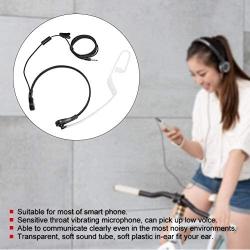 Mugast 3.5mm PTT Mic Earphone, Radiation Protection Mic Microphone Earphone PTT Adjustable Concealed Air Conduit Suitable for Most of Smart Phone