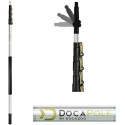 DocaPole 6-24 Foot Extension Pole - Multi-Purpose Telescopic Pole // Light Bulb Changer // Paint Roller // Duster Pole // Telescoping Pole for Window Cleaning, Gutter Cleaning, and Hanging Lights