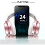 SLUB Bluetooth 5.0 Headphones Over Ear Wireless/Wired/TF with Mic 24H Play Time Hi-Fi Deep Bass HD Stereo Sports Active Noise Cancelling Foldable Game Headset for Cell Phone/PC