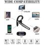 Bluetooth Headset, Wireless Bluetooth Earpiece V4.1Hands-Free Earphones with Noise Cancellation Mic for Driving/Business/Office, Compatible with iPhone and Android(Gray)
