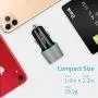 Car Charger, Meagoes 3.1A Dual USB Port Charging Adapter Compatible for iPhone 11 Pro Max/11 Pro/11/SE 2020/XS/XR/X/8 Plus/8/7/6/SE/5/iPad/Mini/Air, with 3.3ft Apple MFi Certified Lightning Cable Cord