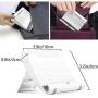Listar Cell Phone Stand for Desk Foldable, Desk Phone Holder Stand for Office Kitchen Travel, Mobile Phone Stand for iPhone Stand Phone Dock Cradle Compatible with iPad Switch, All Smartphone (White)