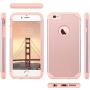 ULAK iPhone 6S Case, iPhone 6 Case, Slim Fit Dual Layer Soft Silicone & Hard Back Cover Bumper Protective Shock-Absorption & Anti-Scratch Case for Apple iPhone 6 / 6S 4.7 inch- Rose Gold