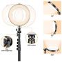 Miracase 8" Ring Light with Stand, 14 Colors RGB LED Ring Light with Tripod Stand and Phone Holder & 10 Brightness Level & Camera Remote Shutter for Makeup,YouTube,Video,Photography