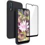 Vinve Samsung Galaxy A50 Case with Tempered Glass Screen Protector [2 Pack], Liquid Silicone Slim Fit Drop Protection Case for Galaxy A50 (Black)