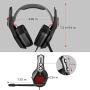 Mpow 7.1 USB Gaming Headset - Surround Stereo Sound - PS4 Headphones with Noise Canceling Mic & RGB Light Over Ear Headphones, Compatible with PC, PS4 Console, Laptop (Iron)