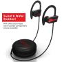 SENSO Bluetooth Wireless Headphones, Best Sports Earphones w/Mic IPX7 Waterproof HD Stereo Sweatproof Earbuds for Gym Running Workout 8 Hour Battery Noise Cancelling Headsets HiFi Cordless Headphones