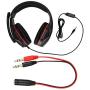 Ciglow Gaming Headset, 3.5mm Wired Over-Ear Gaming Headset Headphone with Microphone Noise Cancelling Headphone for PC, Laptop, Xbox One, PS4, Switch, Smartphone, etc.(Black+ Red)