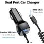 USB C Car Charger Compatible Samsung Galaxy S10 S10+ S10e S9 S8 S9+ S8 Plus Note 10 Plus/10/8/9 Car Charger, Google Pixel XL/2/2 XL/3/3 XL/3a Type C Car Charger