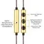 Betron YSM1000 Earphones with Microphone and Volume Control, Noise Isolating in-Ear Headphones, Strong Bass, Compatible with iPhone, iPad, iPod and Macbooks, Gold and Black