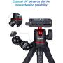 ULANZI Camera Tripod, Mini Flexible Tripod Stand with Hidden Phone Holder w Cold Shoe Mount, 1/4 Screw for Magic Arm, Universal for iPhone 11 Pro Max XS Max X 8 7 Samsung Canon Nikon Sony Cameras