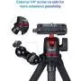 ULANZI Camera Tripod, Mini Flexible Tripod Stand with Hidden Phone Holder w Cold Shoe Mount, 1/4 Screw for Magic Arm, Universal for iPhone 11 Pro Max XS Max X 8 7 Samsung Canon Nikon Sony Cameras