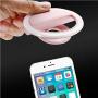Clip on Selfie Ring Light, Rechargeable Brightness Portable Selfie Fill Light Ring with 36 LED for Universal Smart Phone, Phone Android Phone Photography, Camera Video, Girl Makes up (Pink)