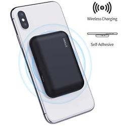 iWALK Qi Wireless Portable Charger Power Bank 3000mah by Sticking to iPhone,Compatible with iPhone Xs, XR, X,11, 8,Plus,Samsung Galaxy S10, S10+, S9, S9+, S8, S8+, Note 9, Nexus, HTC and More, Black