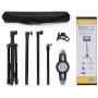T-SIGN IPad Tripod Stand Mount, Reinforced Foldable Floor, Height Adjustable 360 Rotating for More 7 to 12 Inch Tablets, Carrying Case, Phone Holder, Bluetooth Remote Control