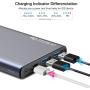 TOZO WB1 Portable Charger 10000mAh Super Slim and Light Fast Power Bank 18W PD+Quick Charge 3.0 High-Speed Charging External Battery Pack with USB C Input/Output for iPhone,iPad,Samsung and More Gray